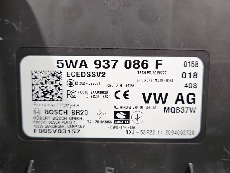 Блок комфорту BSI Volkswagen Caddy 5WA937086F — фото деталі 3