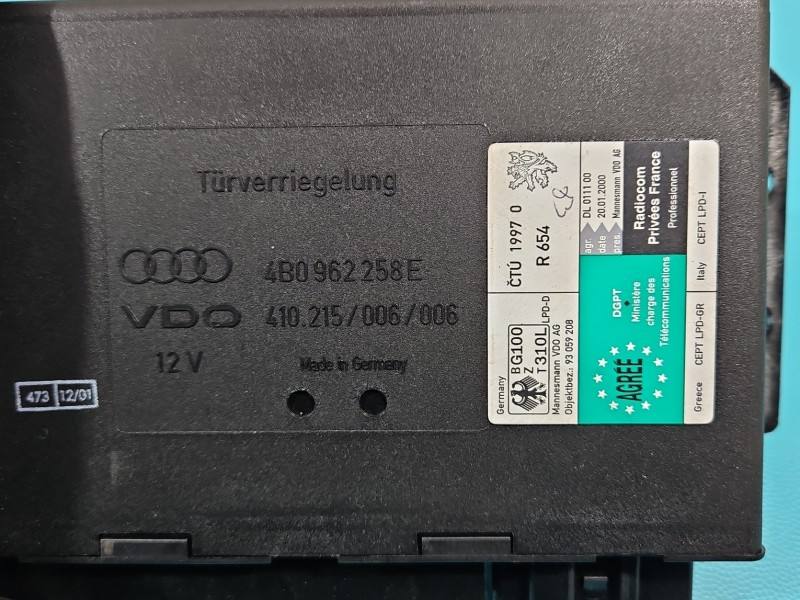 Блок комфорту BSI Audi A6 C5 4B0962258E — фото деталі 3
