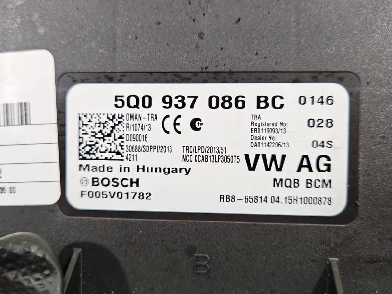 Блок комфорту BSI Volkswagen Passat B8 5Q0937086BC — фото деталі 3