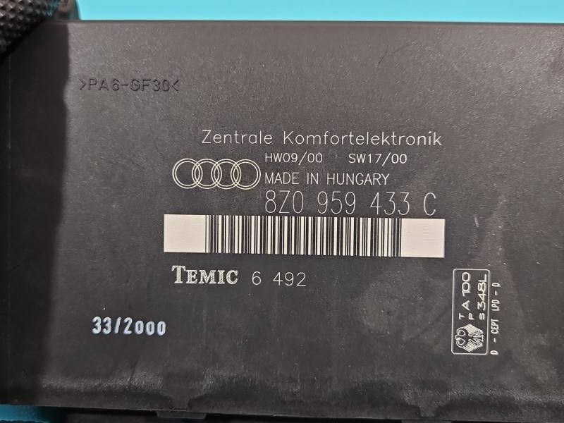 Блок комфорту BSI Audi A2 8Z0959433C — фото деталі 3