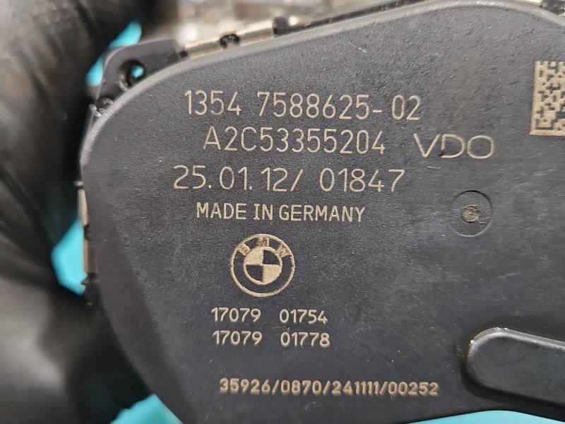Дросельна заслінка BMW 5 F10 7588625 — фото деталі 8