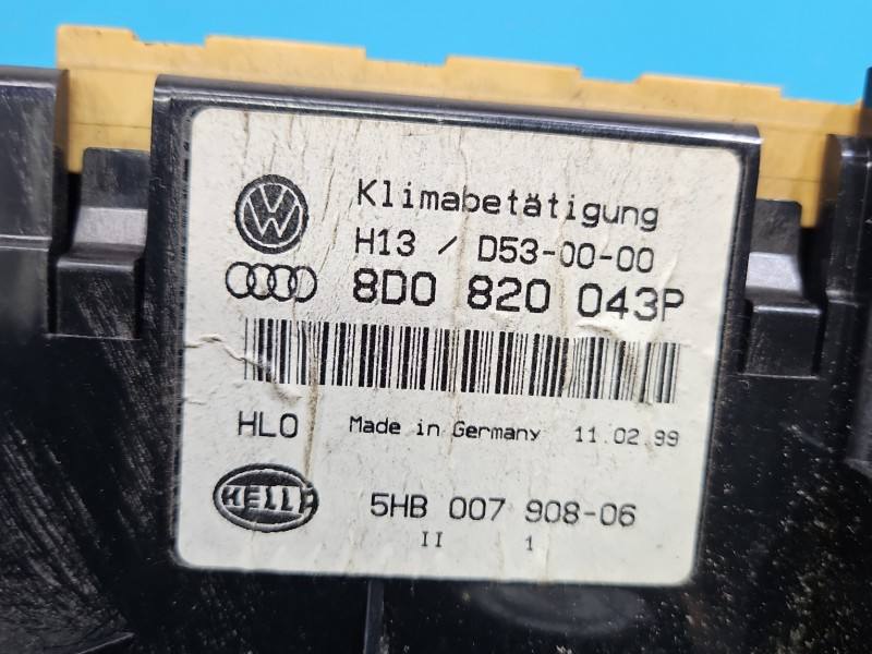 Блок керування пічкою клімат Audi A4 B5 8D0820043P — фото деталі 6