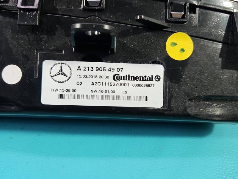 Блок керування пічкою клімат Mercedes E W213 A2139054907 — фото деталі 4