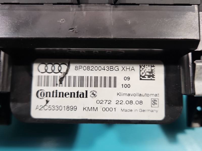 Блок керування пічкою клімат Audi A3 8P 8P0820043BG — фото деталі 6