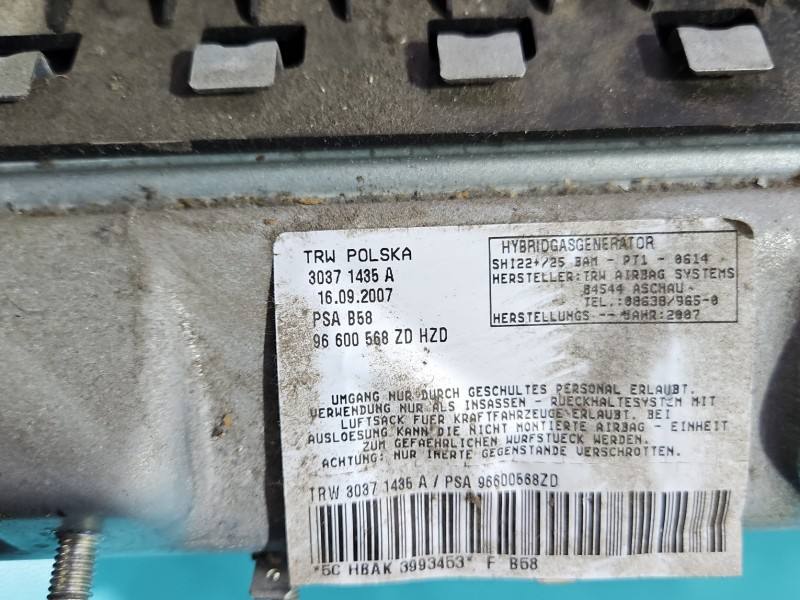 Подушка безопасности Airbag Citroen C4 30371435A — фото детали 6