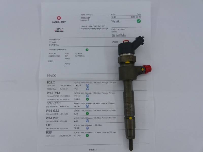 Форсунка Lancia Lybra 0445110068 — фото детали 3