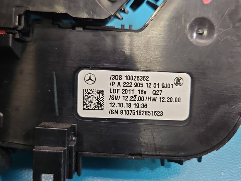 Переключатель кнопка Mercedes S W222 A2229051251 — фото детали 5