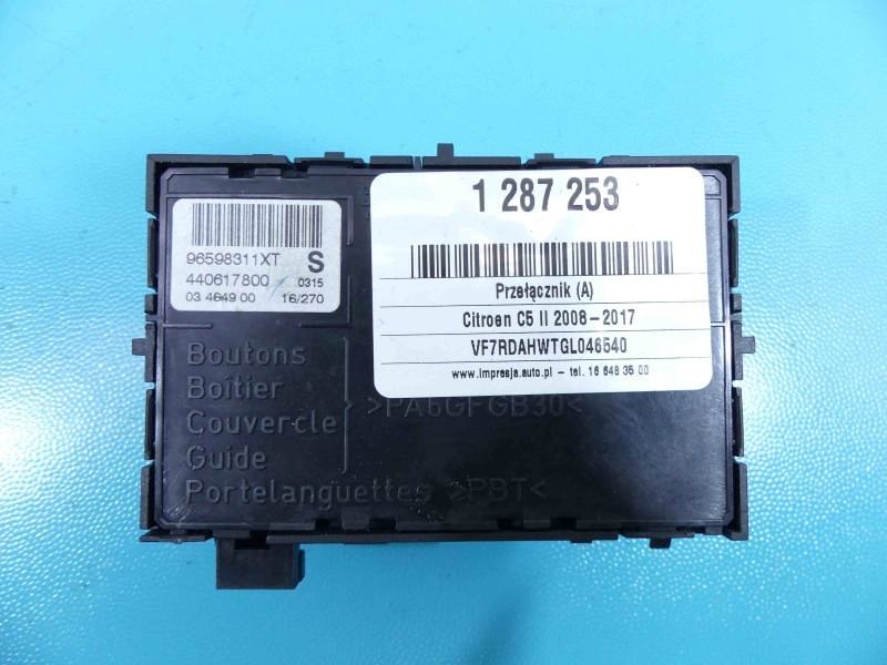 Переключатель кнопка Citroen C5 96598311XT — фото детали 4