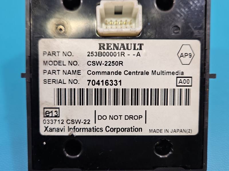 Перемикач радіо навігації Renault Scenic 2 70416331 — фото деталі 4