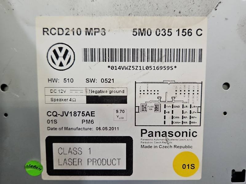 Штатная магнитола радио Volkswagen Polo 5M0035156C — фото детали 5