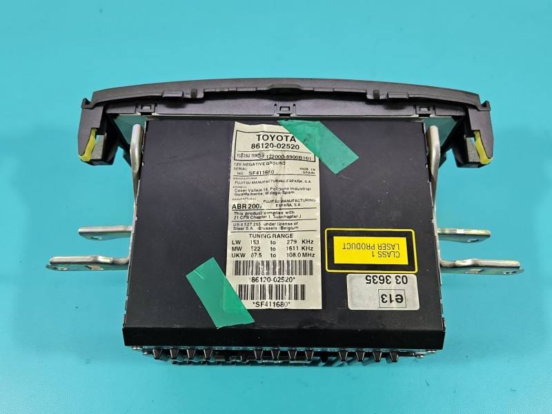 Штатна магнітола радіо Toyota Auris 86120-02520 — фото деталі 6