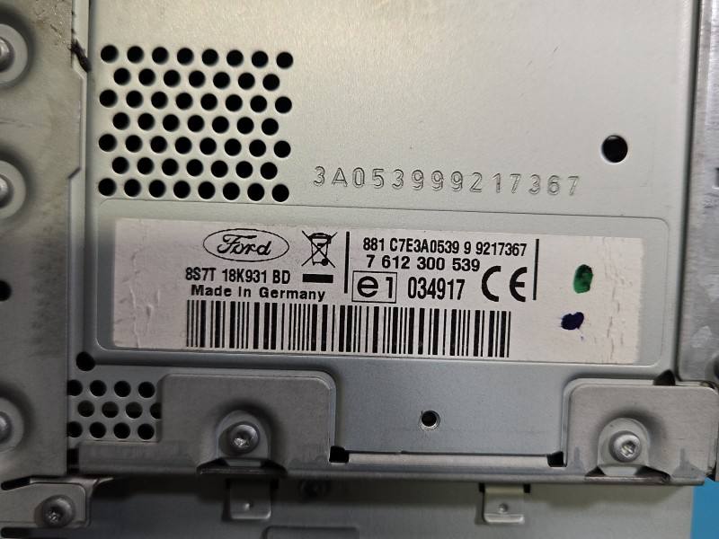 Штатна магнітола радіо Ford S-max 8S7T18K931BD — фото деталі 12