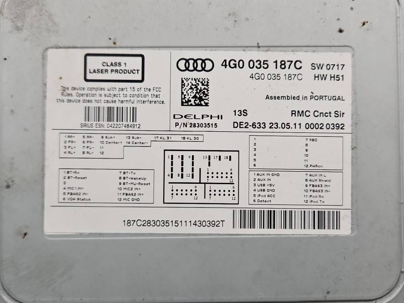 Штатна магнітола радіо Audi A6 C7 4G0035187C — фото деталі 4