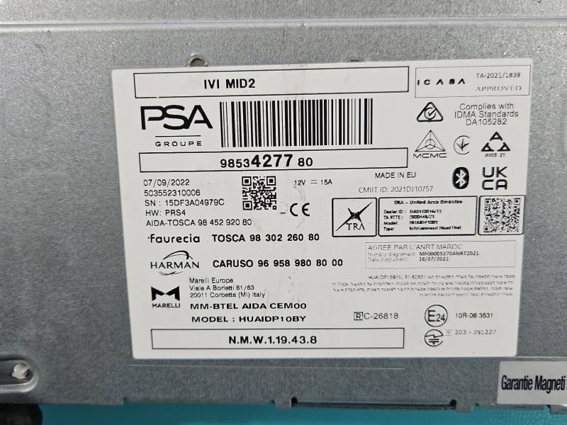 Штатна магнітола радіо Opel Astra L 9853427780 — фото деталі 5