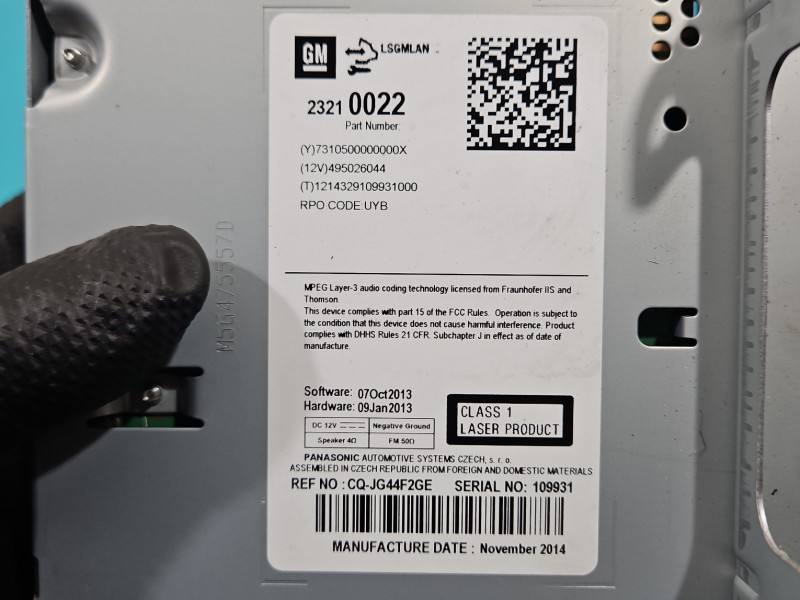 Штатна магнітола радіо Opel Astra J 23210022 — фото деталі 9