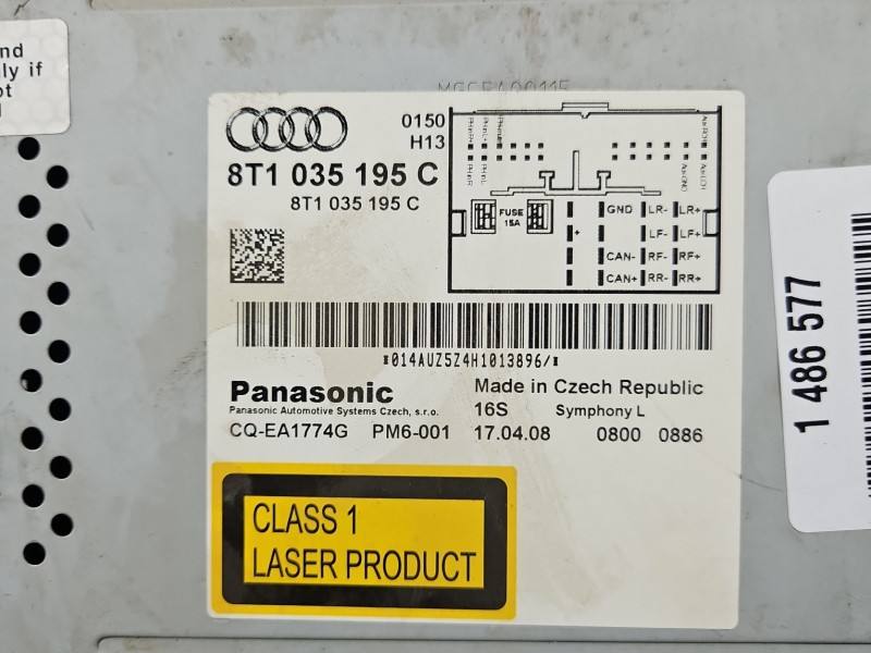 Штатна магнітола радіо Audi A4 B8 8T1035195C — фото деталі 6