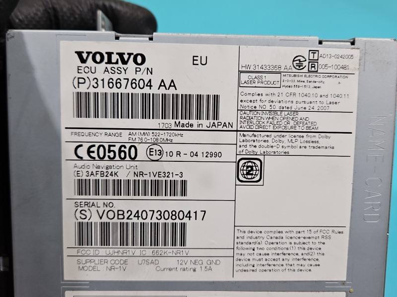 Штатна магнітола радіо Volvo V40 31667604AA — фото деталі 4