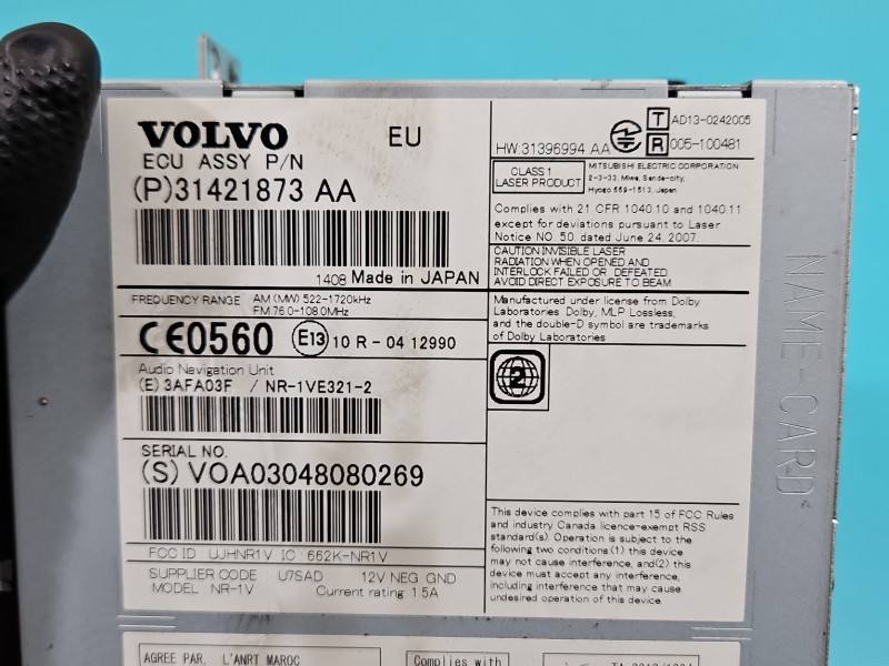 Штатная магнитола радио Volvo V40 31421873AA — фото детали 4