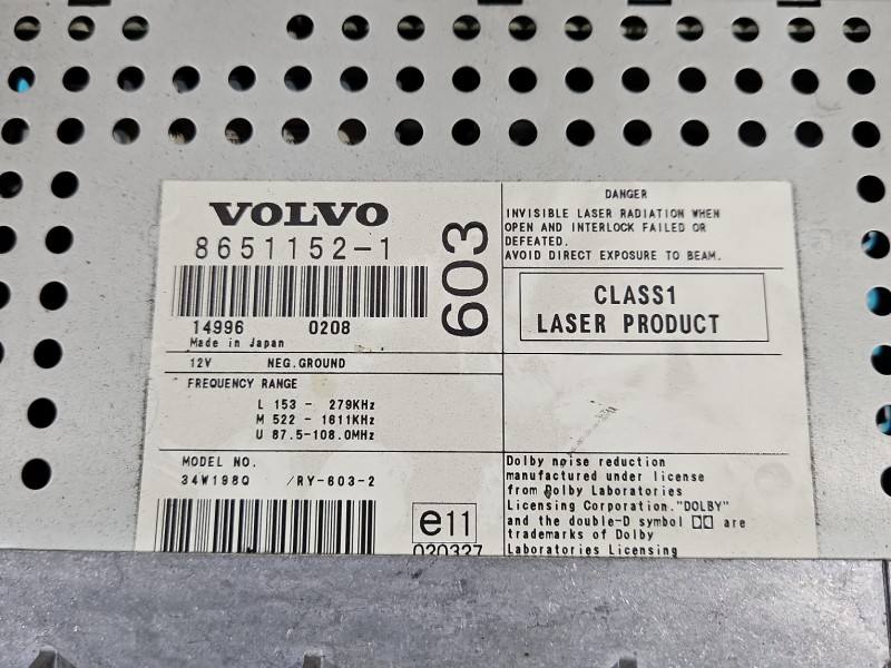 Штатная магнитола радио Volvo V70 8651749 — фото детали 6