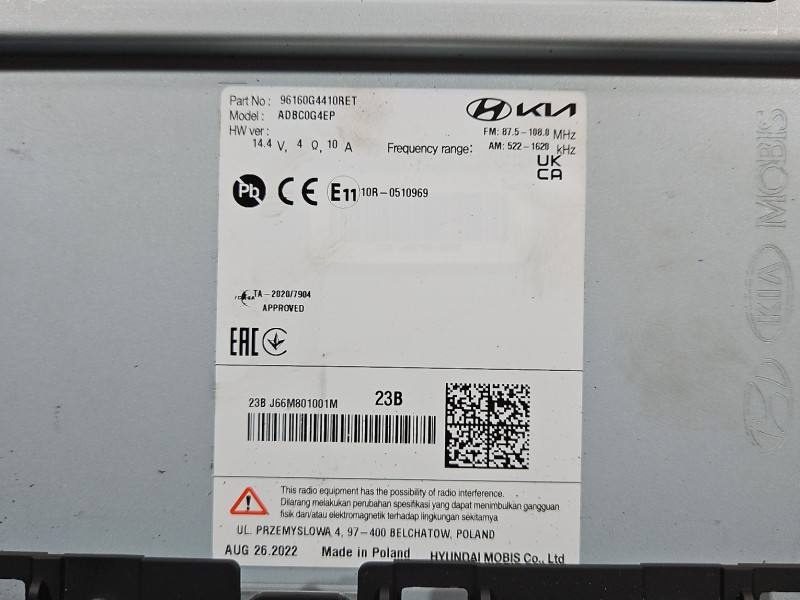 Штатная магнитола радио Hyundai I30 96160G4410RET — фото детали 5