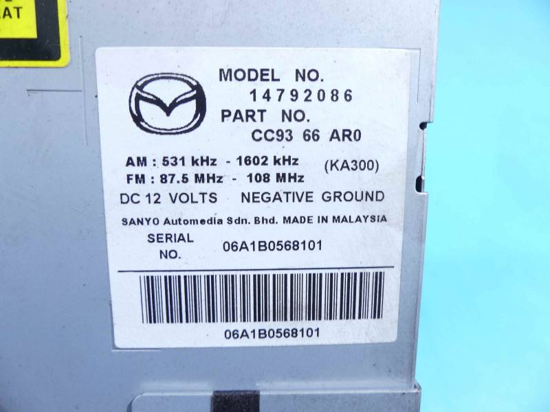 Штатна магнітола радіо Mazda 5 CC9366AR0 — фото деталі 6