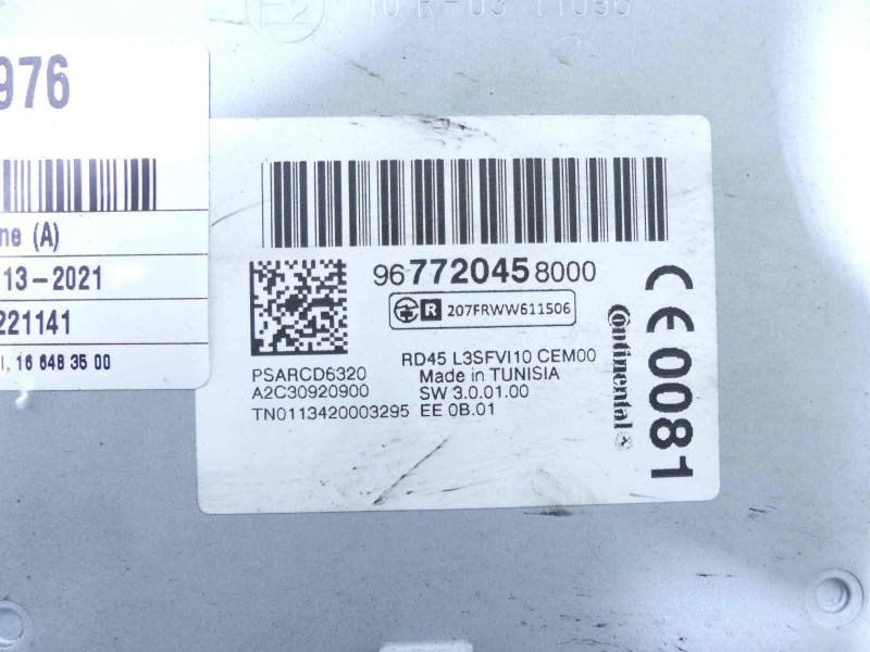 Штатная магнитола радио Peugeot 308 967720458000 — фото детали 5
