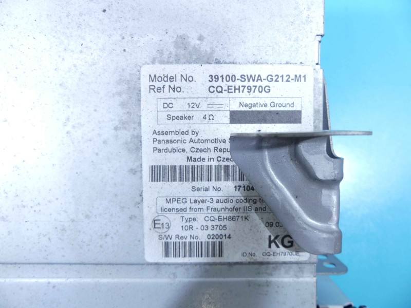 Штатна магнітола радіо Honda CR-V 39100-SWA-G212-M1 — фото деталі 3