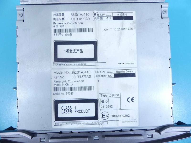 Штатная магнитола радио Subaru Legacy 86201AJ410 — фото детали 4
