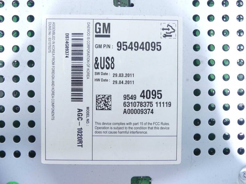 Штатна магнітола радіо Chevrolet Aveo T300 95494095 — фото деталі 3