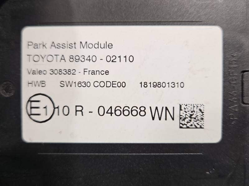 Блок керування парктроніком Toyota Auris 89340-02110 — фото деталі 3