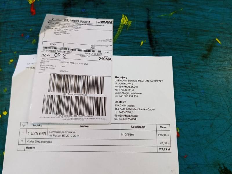 Блок керування парктроніком Volkswagen Passat B7 3AA919475D — фото деталі 7