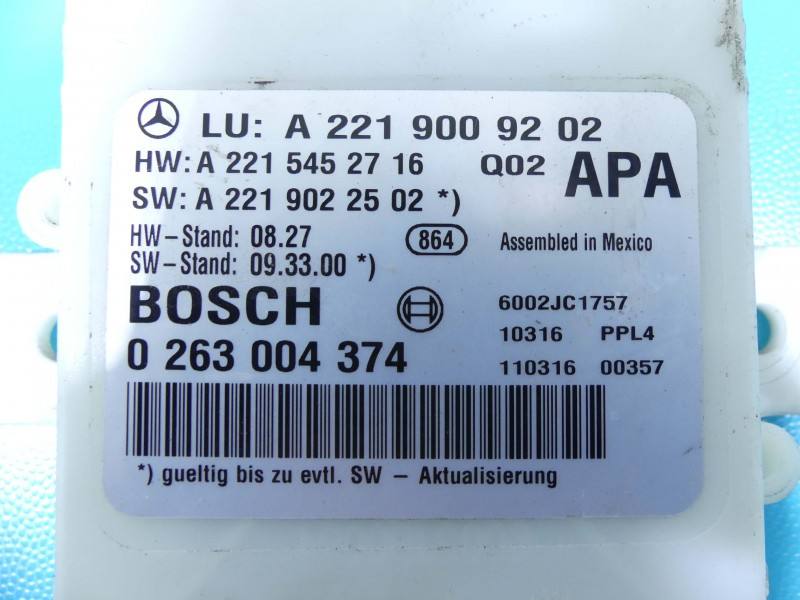 Блок керування парктроніком Mercedes S W221 0263004374 — фото деталі 3