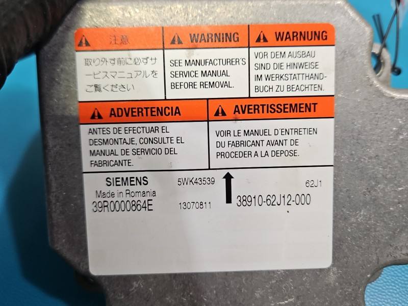 Блок керування Airbag Suzuki Swift 38910-62J12-000 — фото деталі 3