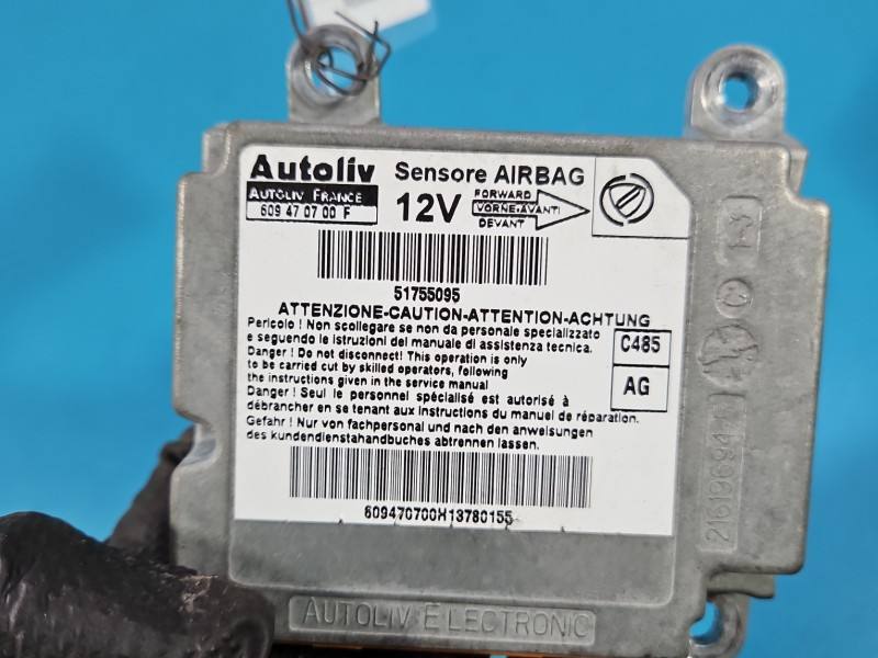Блок керування Airbag Fiat Linea 51755095 — фото деталі 6