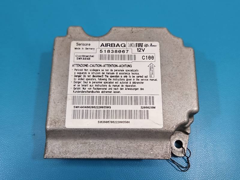 Блок керування Airbag Fiat Punto 51838067 — фото деталі 2