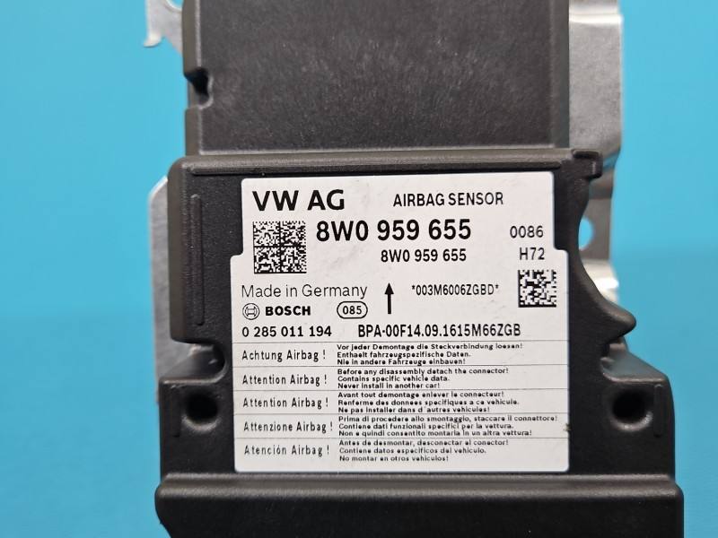 Блок керування Airbag Audi A4 B9 8W0959655 — фото деталі 6