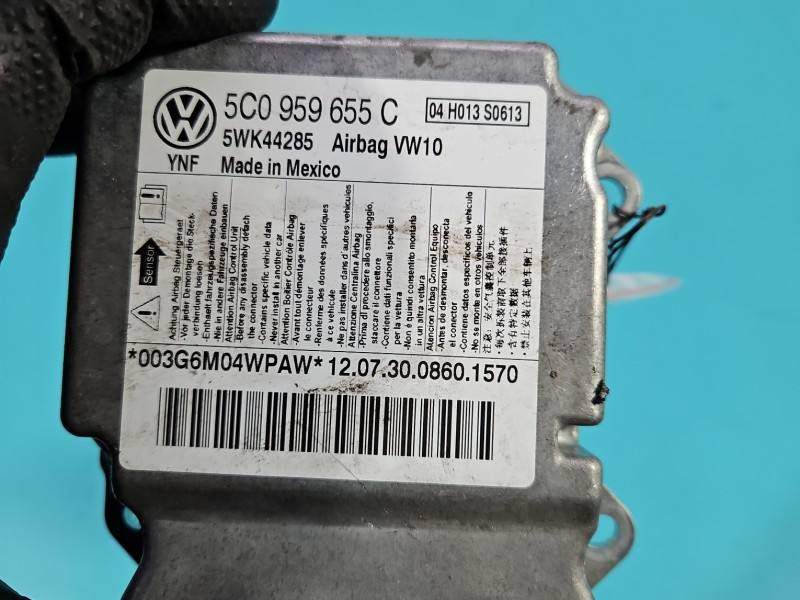 Блок керування Airbag Volkswagen Jetta 5C0959655C — фото деталі 3
