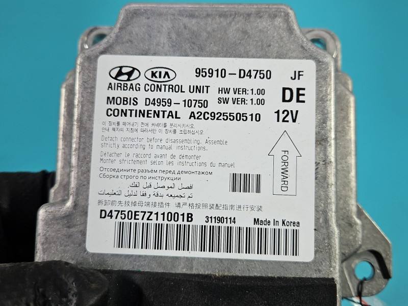 Блок керування Airbag Kia Optima 95910-D4750 — фото деталі 3