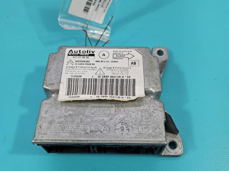 Блок керування Airbag Citroen Berlingo 9665558380 — фото деталі 2