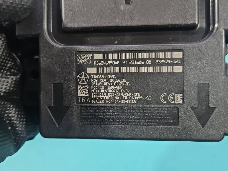 Блок керування Airbag Jeep Cherokee P56046990AF — фото деталі 6