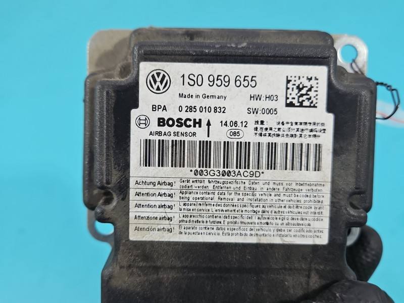Блок керування Airbag Skoda Citigo 1S0959655 — фото деталі 6