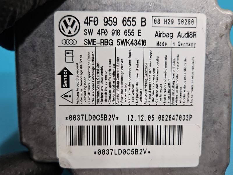Блок керування Airbag Audi A6 C6 4F0959655B — фото деталі 3