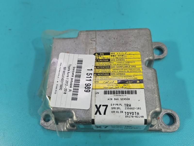 Блок керування Airbag Toyota Auris 89170-02J40 — фото деталі 2