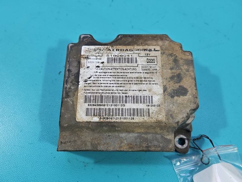 Блок керування Airbag Lancia Delta 51808041 — фото деталі 2