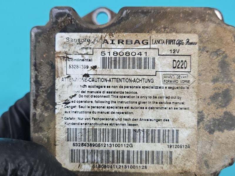 Блок керування Airbag Lancia Delta 51808041 — фото деталі 6