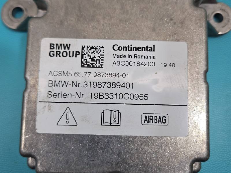 Блок керування Airbag BMW 3 G20 9873894 — фото деталі 3