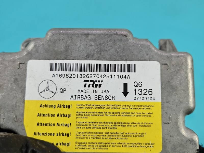 Блок керування Airbag Mercedes A W169 A1698201326 — фото деталі 3