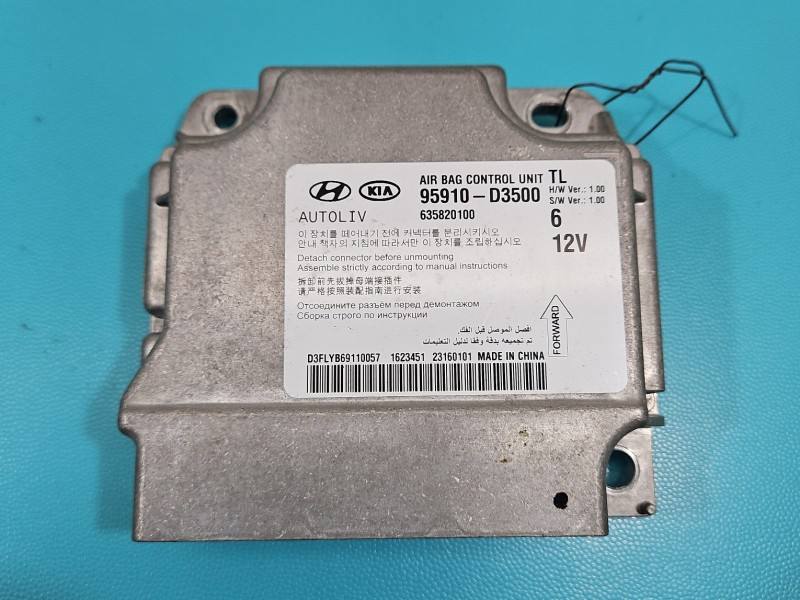 Блок управления Airbag Hyundai Tucson 95910-D3500 — фото детали 2