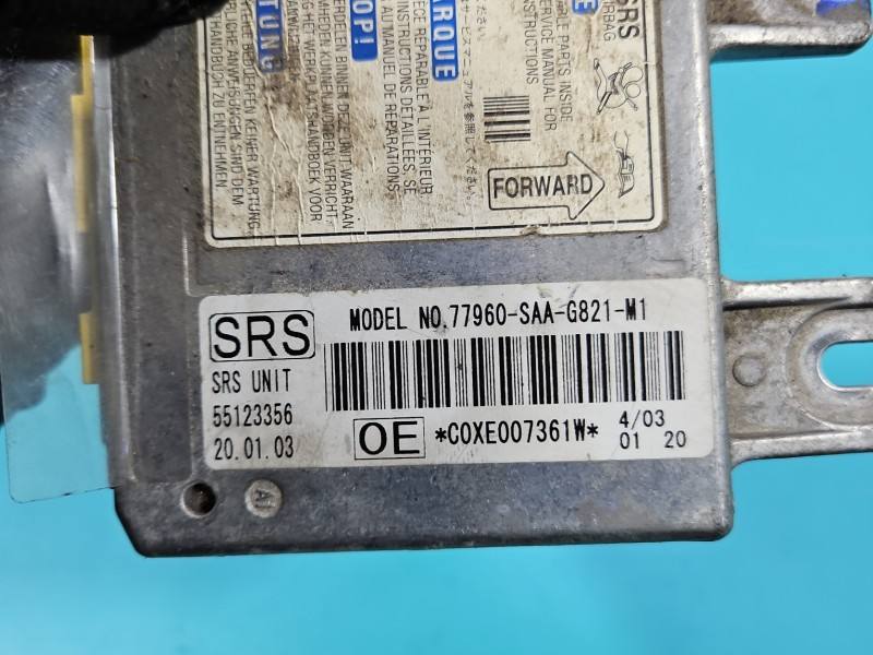Блок керування Airbag Honda Jazz 77960-SAA-G821-M1 — фото деталі 6