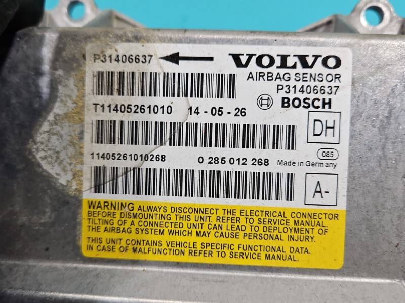 Блок керування Airbag Volvo V60 P31406637 — фото деталі 3